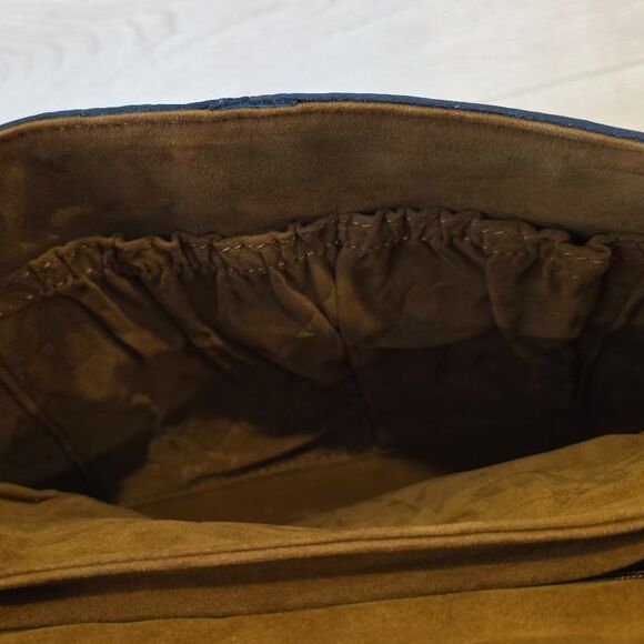 Patricia Nash Top Handle Satchel Yoeky Colorblock British Black Tan Leather - Picture 5 of 11